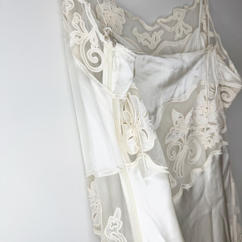 Ulla Johnson Lucienne Ivory Lace Bridal Wedding Midi Dress 10 / Medium - Picture 8 of 11